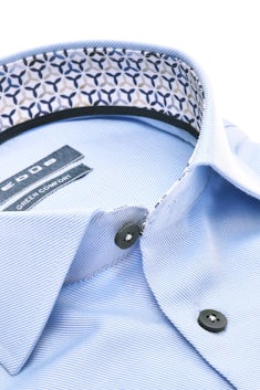 Lichtblauw modern fit 100% biologisch katoenen overhemd 0142480-130-911-190