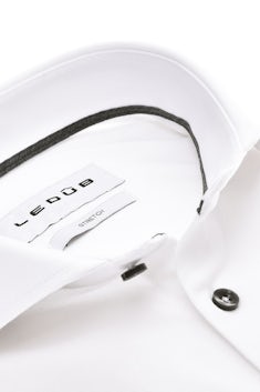 Wit slim fit 100% katoenen tricot overhemd 0142676-909-270-000