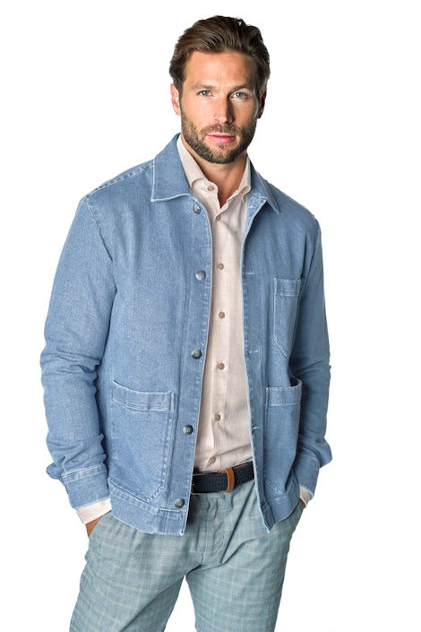 Denim stretch overshirt 0142938-180-000-000