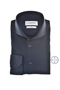 Donkerblauw slim fit active stretch overhemd 0143220-190-000-000