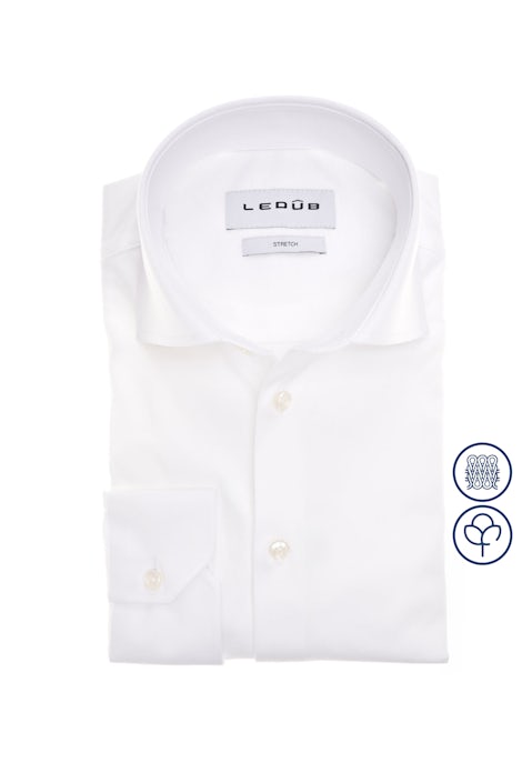 White modern fit luxury knit shirt 0323519-910-000-000