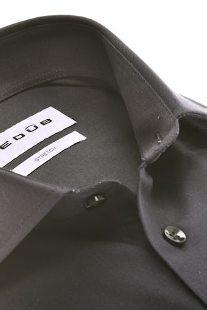 Zwart slim fit 4-way stretch overhemd 0343516-290-000-000